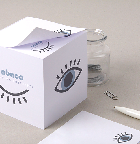 Notiz-Zettelklotz mit Einzelblattdruck